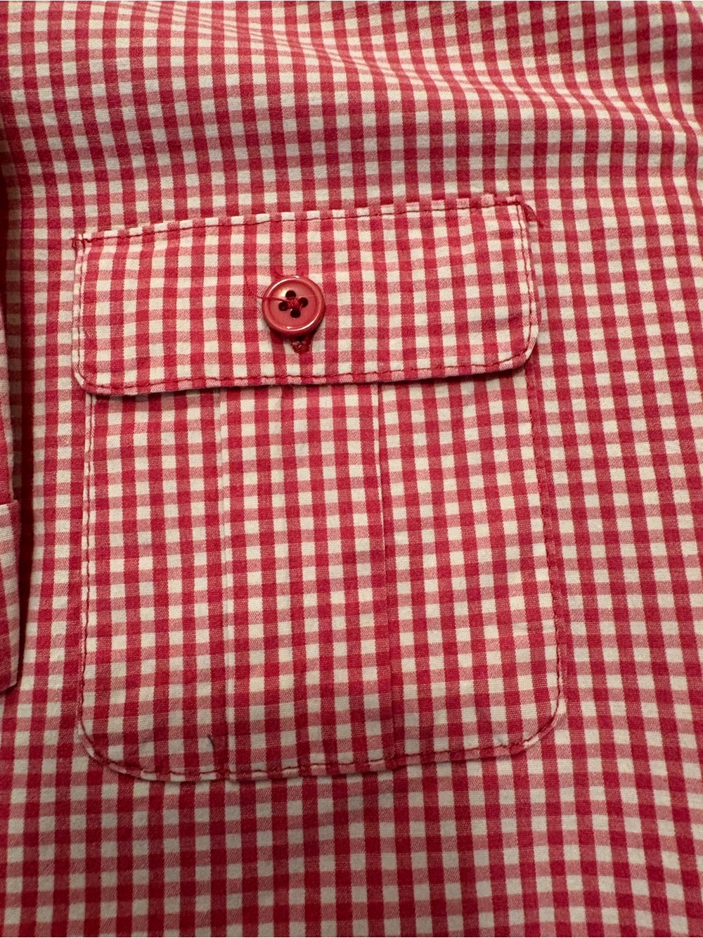 Chadwicks of Boston Pink & White Gingham Shirt Dress | Cotton | Size 12/14 - Picture 14 of 15